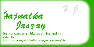 hajnalka jaszay business card